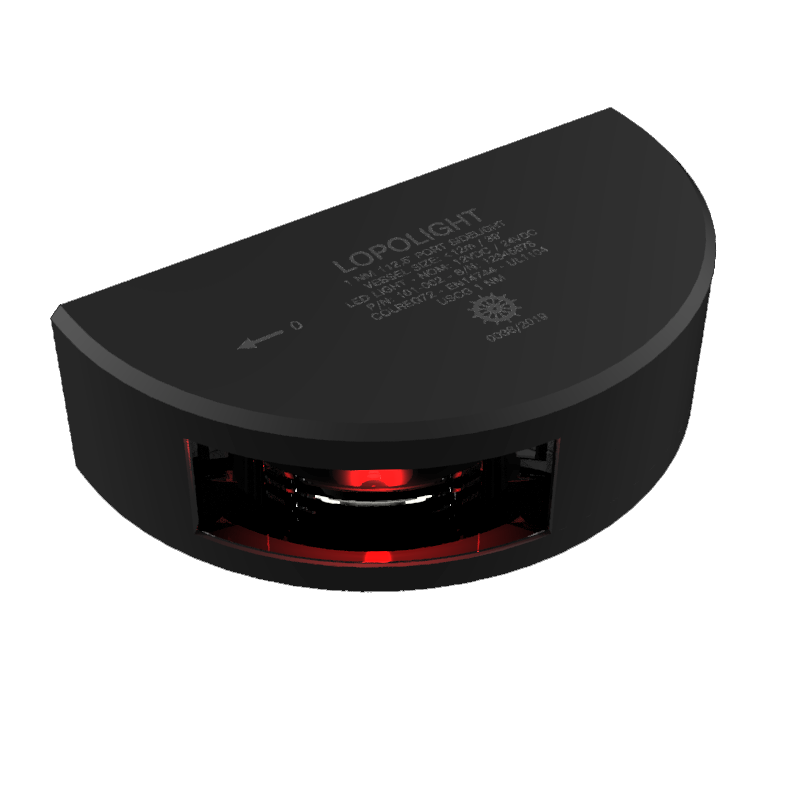 1nm 112,5° Red, port, black anodized